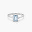 Anillo de oro blanco 18K diamante natural 0.04 ct. GLACIER