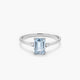 Anillo de oro blanco 18K diamante natural 0.04 ct. GLACIER