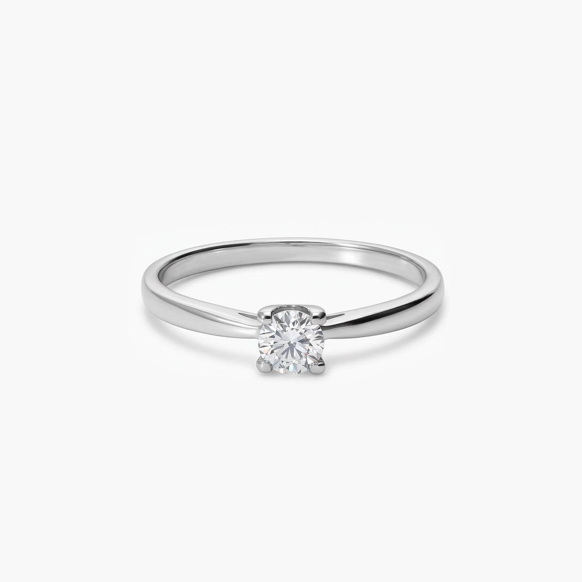 Anillo de oro blanco 18K diamante natural 0.25 ct. MOON