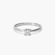 Anillo de oro blanco 18K diamante natural 0.25 ct. MOON