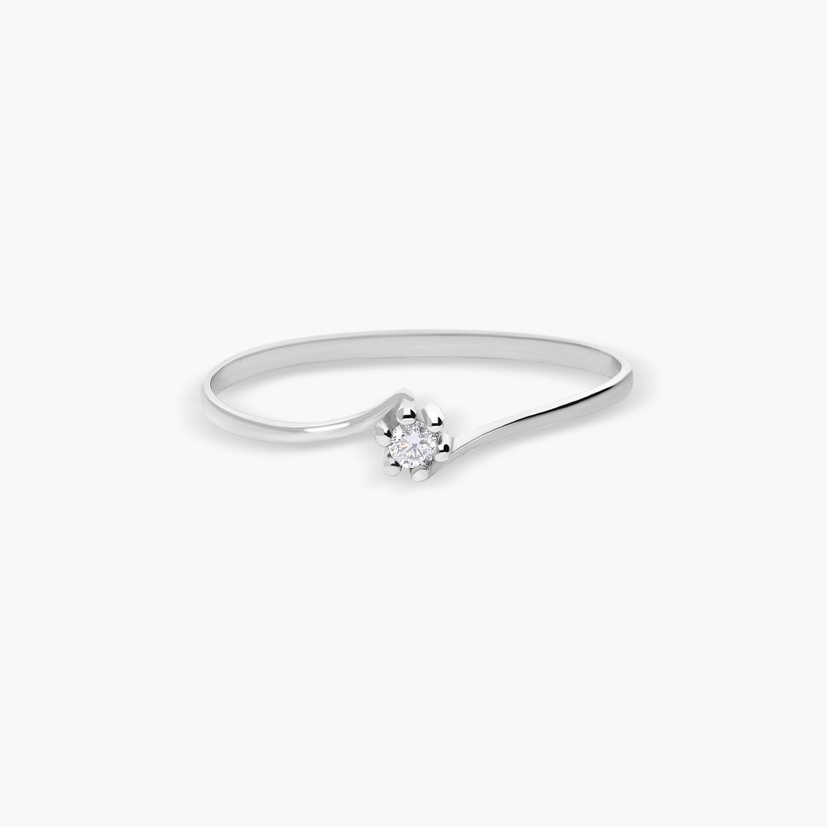 Anillo diamante natural 0.03 ct. oro 18 quilates