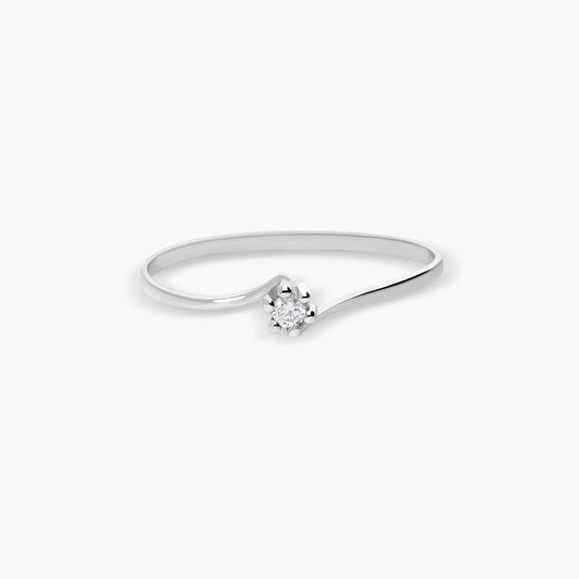 Anillo diamante natural 0.03 ct. oro 18 quilates