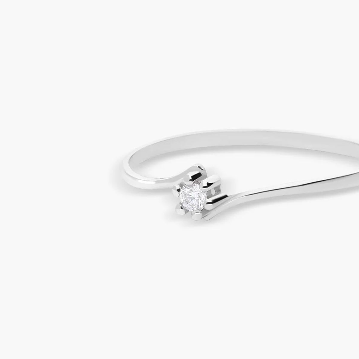 Anillo diamante natural 0.03 ct. oro 18 quilates