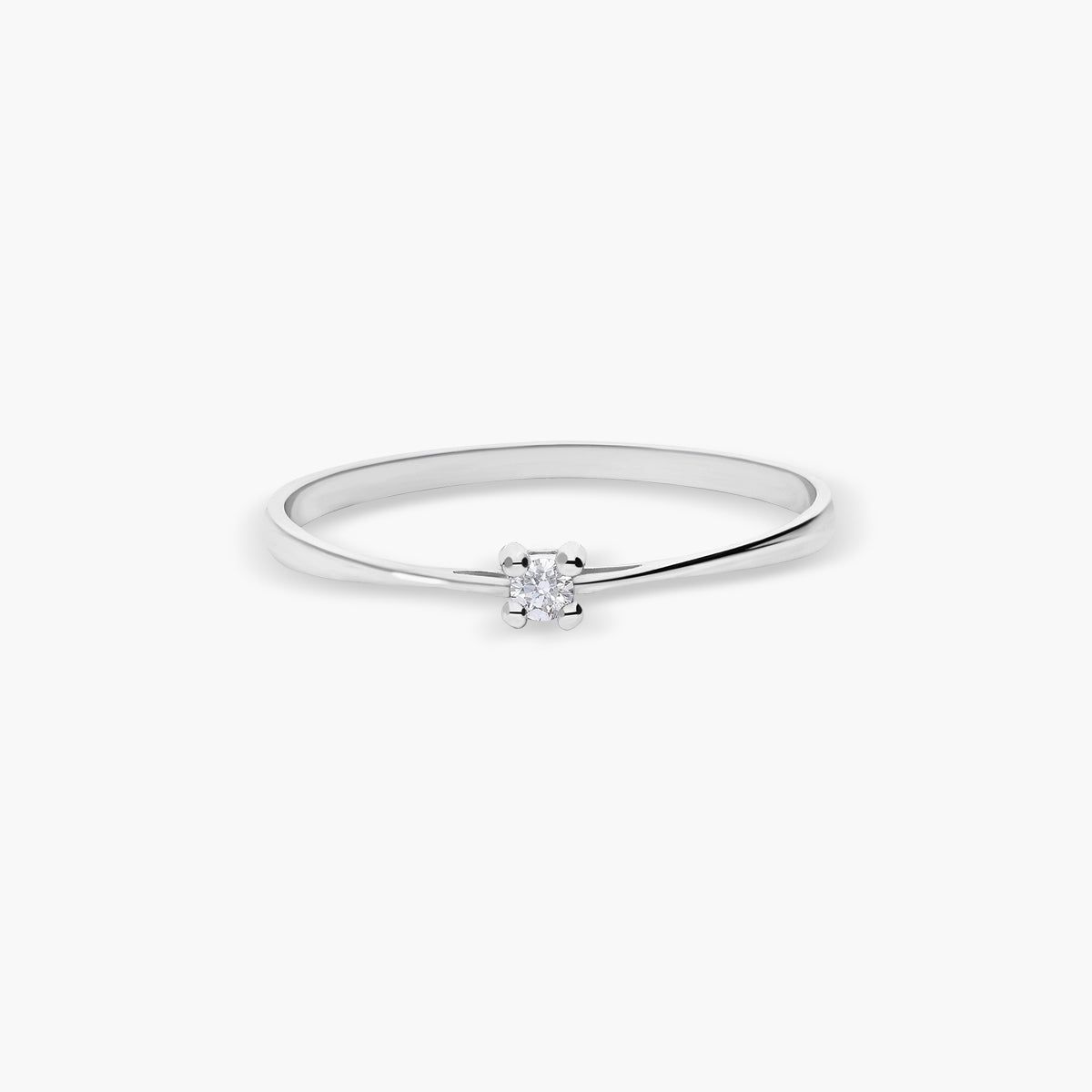 Anillo diamante natural 0.03 ct. oro 18 quilates