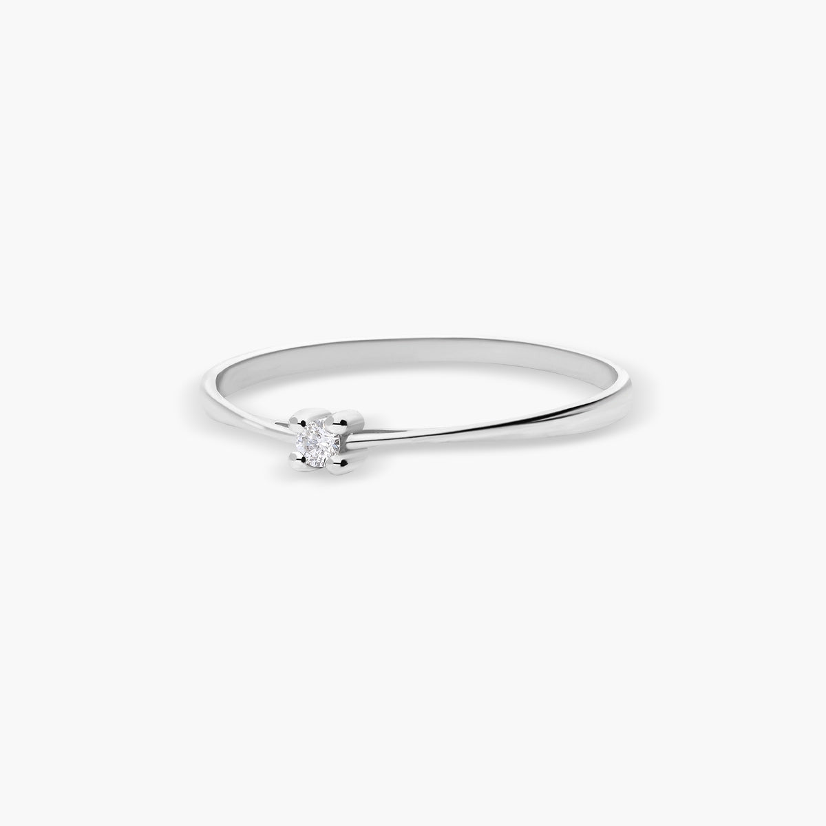 Anillo diamante natural 0.03 ct. oro 18 quilates