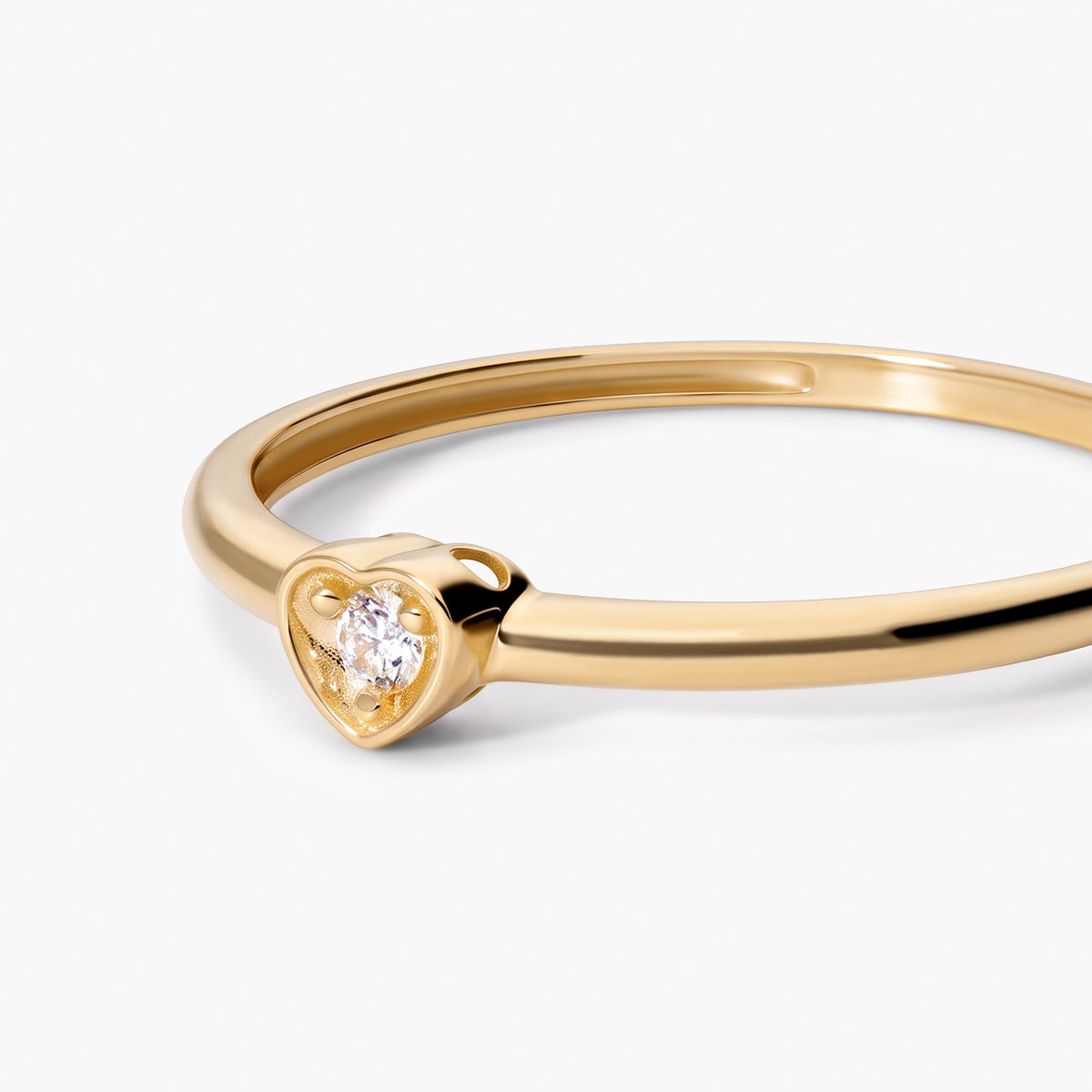 Anillo de oro 18K diamante natural 0.03 ct.