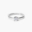 Anillo de oro blanco 18K diamante natural 0.40 ct. MOON