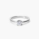 Anillo de oro blanco 18K diamante natural 0.40 ct. MOON