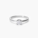 Anillo de oro blanco 18K diamante natural 0.50 ct. MOON