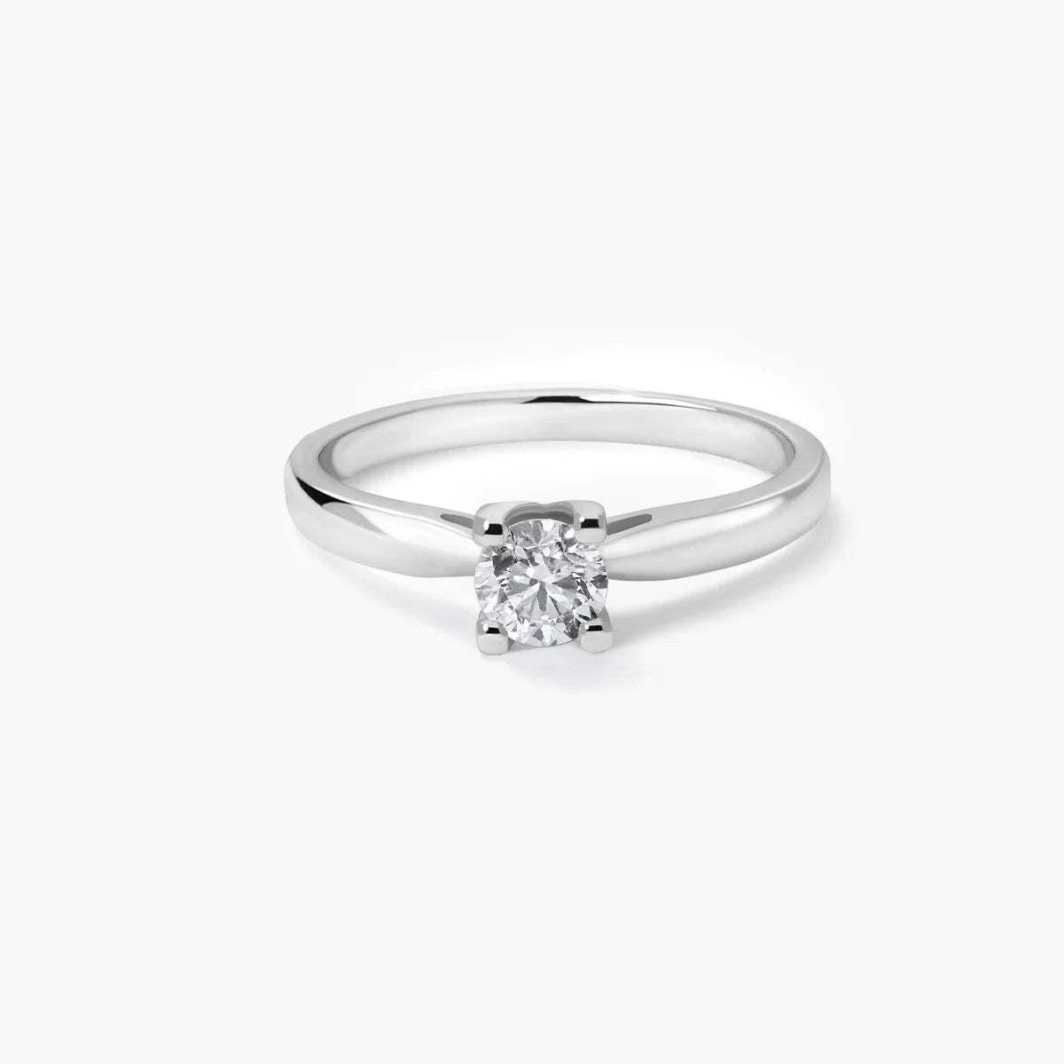 Anillo diamante natural 0.40 ct. oro 18 quilates