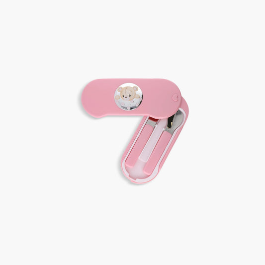 Set cubiertos plata bilaminada rosa