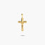 Cruz Cristo palo plano de oro 18K 25 mm