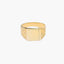 Sello hombre rectangular dibujo estrella de oro 18K
