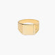 Sello hombre rectangular dibujo estrella de oro 18K