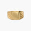 Sello hombre rectangular dibujo onda de oro 18K