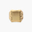 Sello hombre rectangular dibujo espiga de oro 18K