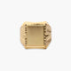 Sello hombre rectangular dibujo espiga de oro 18K