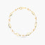Pulsera infantil de oro 18K con perlas y eslabones 17 cm