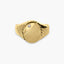 Sello oval de oro 18K circonita