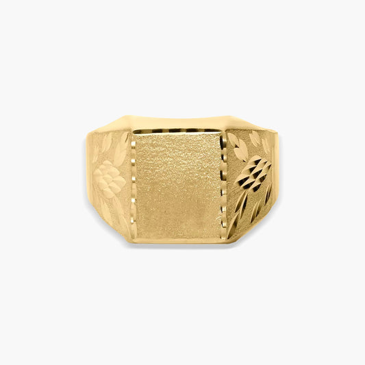 Sello rectangular de oro 18K