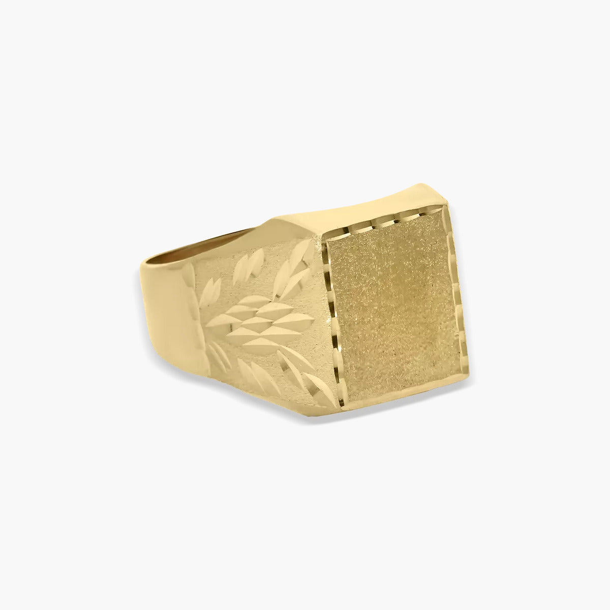 Sello rectangular de oro 18K