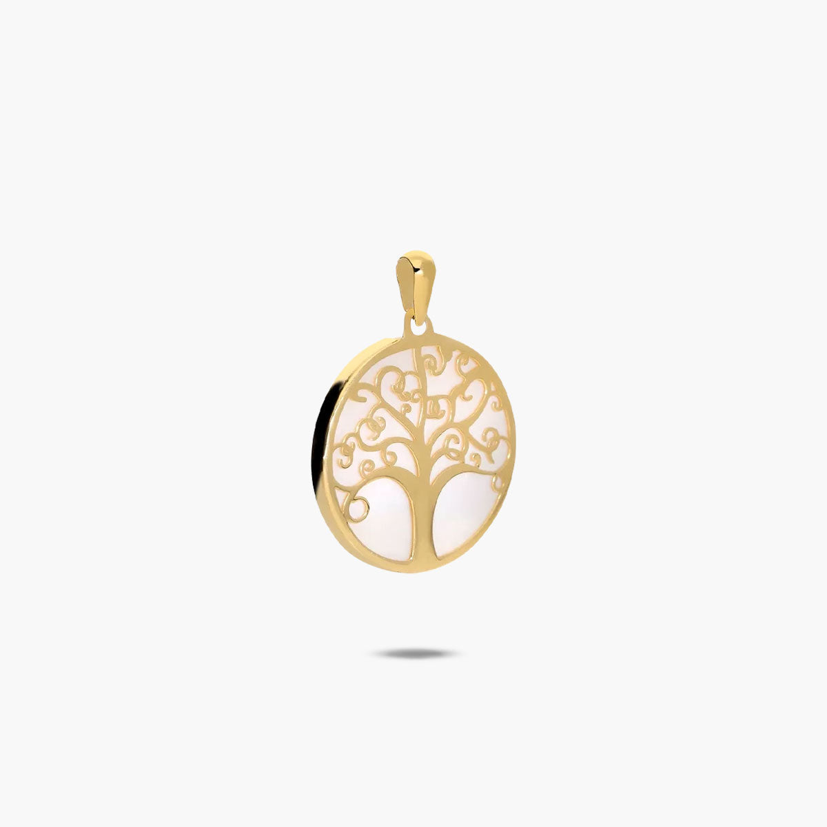 Colgante árbol de la vida de oro 18K nácar 20 mm TREE OF LIFE