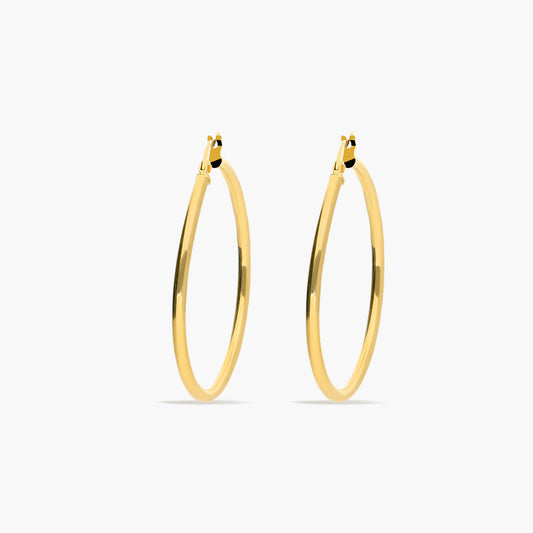 Pendientes de aro de oro 18K 25 mm PERPETUAL
