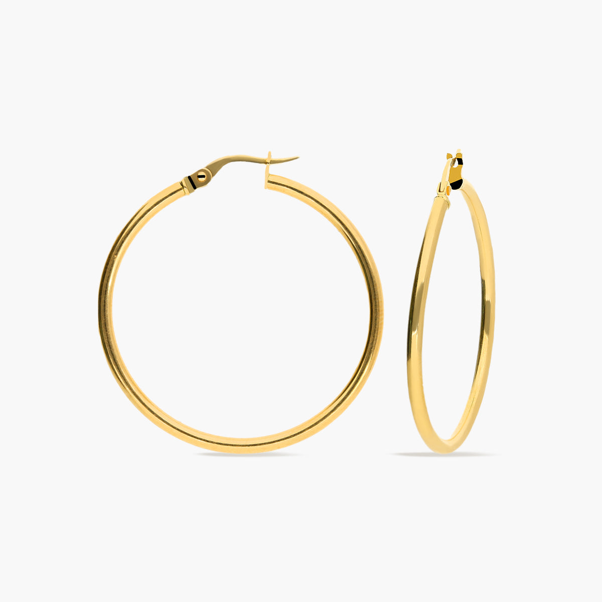 Pendientes de aro de oro 18K 25 mm PERPETUAL