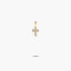 Cruz de oro 18K circonitas en garra 10 mm