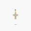Cruz de oro 18K circonitas 18 mm