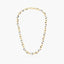 Gargantilla de oro bicolor 18K 45 cm eslabón