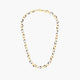 Gargantilla de oro bicolor 18K 45 cm eslabón