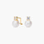 Pendientes de oro 18K con perlas y circonitas 13 mm