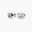 Pendientes círculo enlazado de oro blanco 18K 10 mm