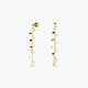 Pendientes largos de oro 18K cadena tipo mayra 48 mm