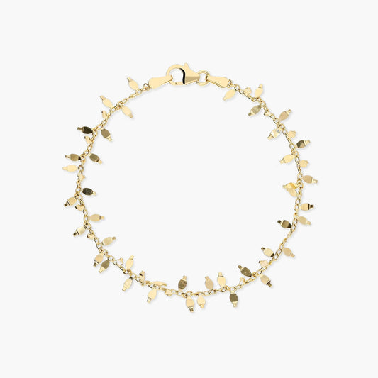 Pulsera de oro 18K cadena tipo mayra 18 cm