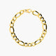 Pulsera de oro 18K eslabón anillas 19 cm