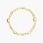 Pulsera de oro 18K eslabón anillas 19 cm
