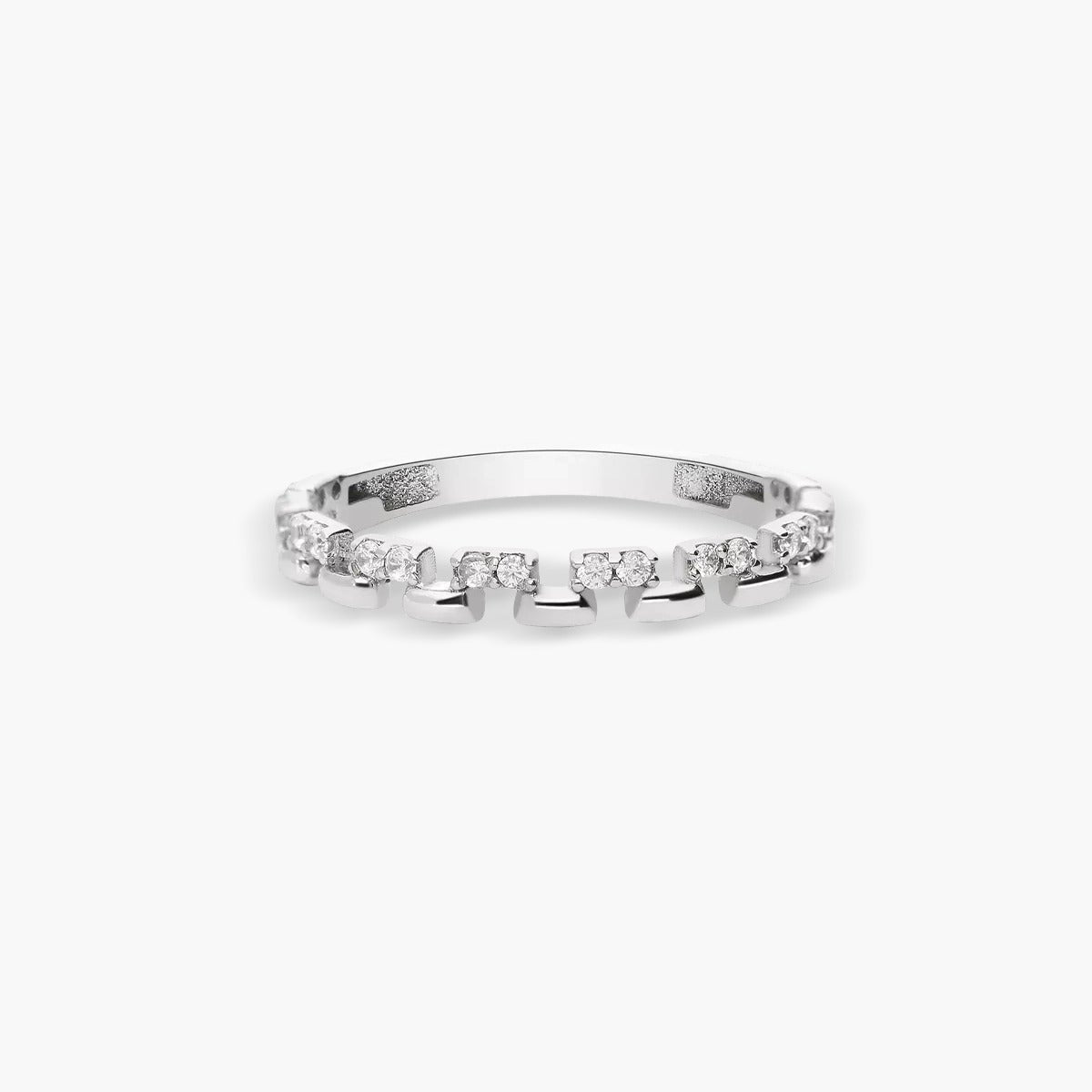 Anillo de oro blanco 18K 