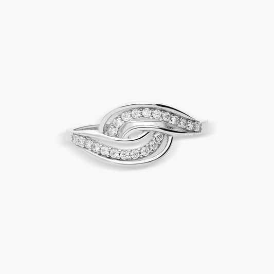 Anillo de oro blanco 18K 