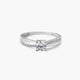 Anillo de oro blanco 18K 