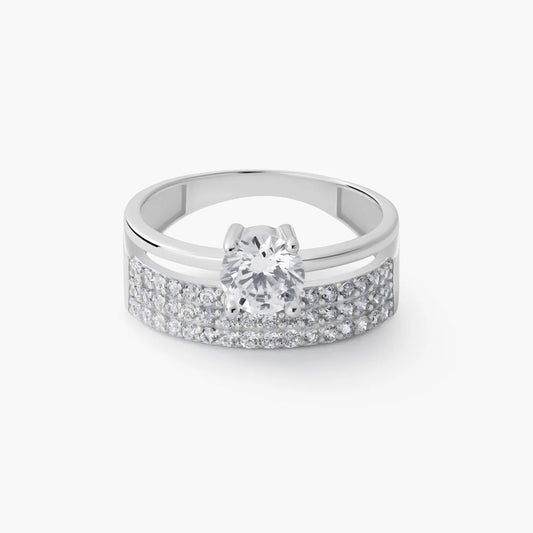 Anillo de oro blanco 18K 