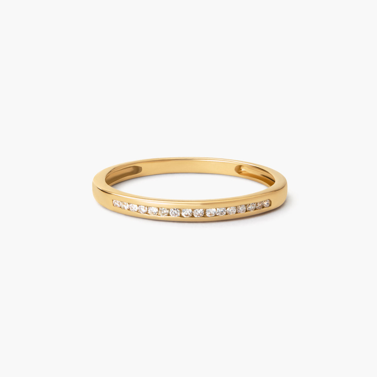 Anillo de oro 18K diamante natural 0.1 ct. METEOROIDS