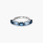 Anillo de oro blanco 18K topacio DEEP SEA