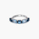 Anillo de oro blanco 18K topacio DEEP SEA