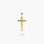 Cruz Cristo inri palo clásico de oro 18K 35 mm