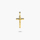 Cruz Cristo inri palo clásico de oro 18K 35 mm