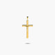 Cruz Cristo palo plano de oro 18K 34 mm