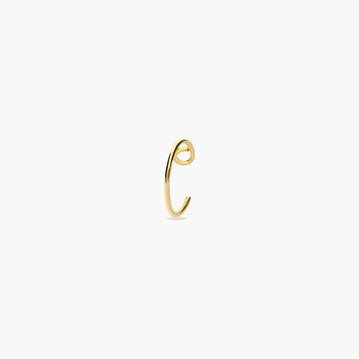 Piercing de nariz de oro 18K aro abierto 10 mm