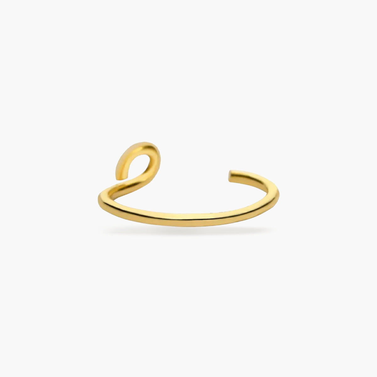 Piercing de nariz de oro 18K aro abierto 10 mm